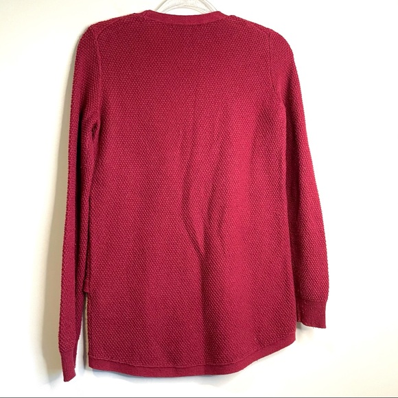 Madewell Textured Crossover Front sweater Maroon - Picture 6 of 7